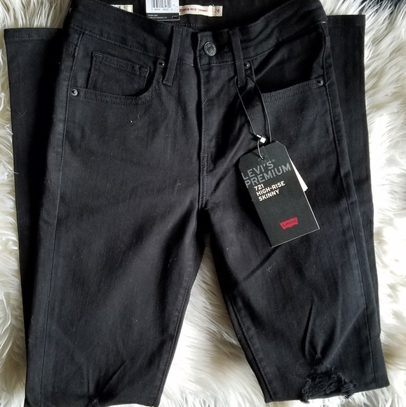 SALE! ⭐️ Levi's 721 High Rise Skinny destructed knee - Picture 8 of 8